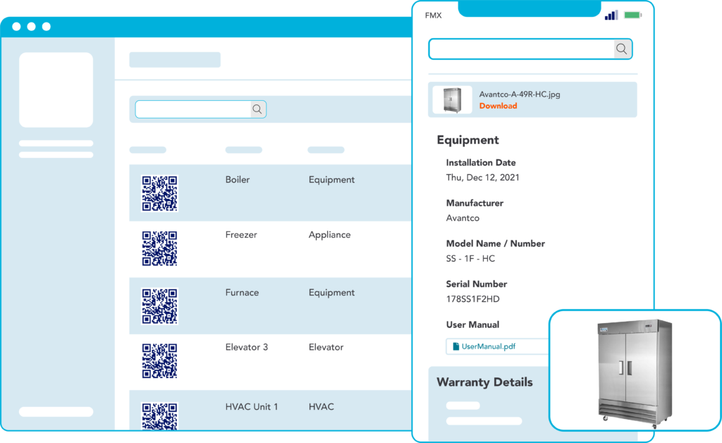 An example of facility asset management software's mobile capability 