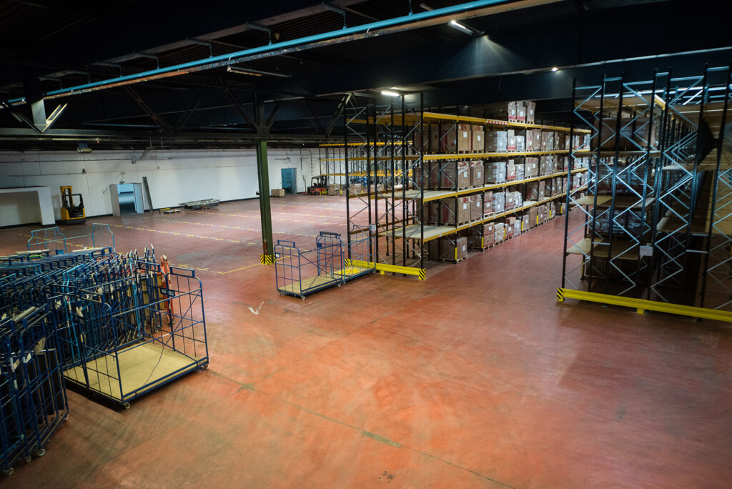 empty warehouse due to supply shortages